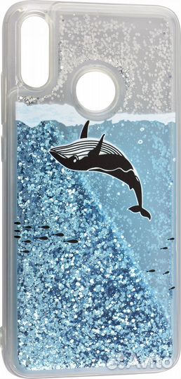 Чехол на Honor 10 lite жидкий с блестками