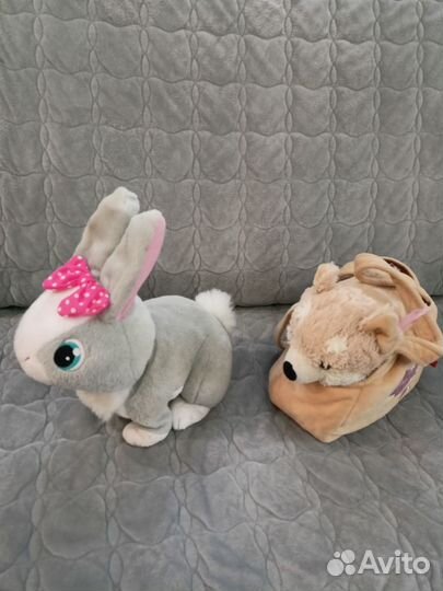 Детские игрушки кролик и собака