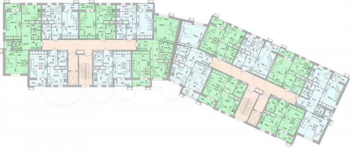 2-к. квартира, 69,3 м², 4/9 эт.