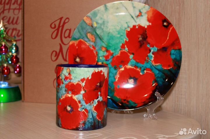 Печать на кружках, тарелках, часах, пазлах