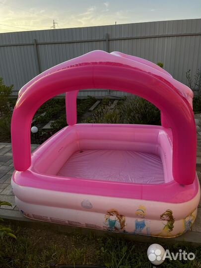 Детский надувной бассейн с навесом