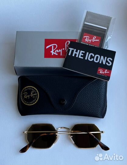 Очки Ray Ban Octagonal коричневые