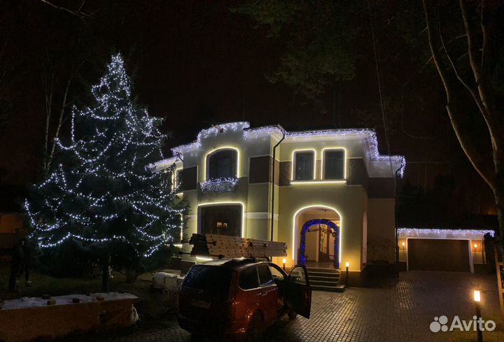 Украшение дома, К новому году под ключ герлянды