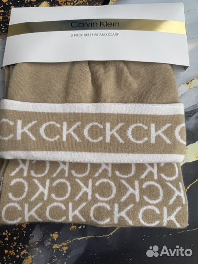 Calvin Klein новый набор шапка+шарф оригинал