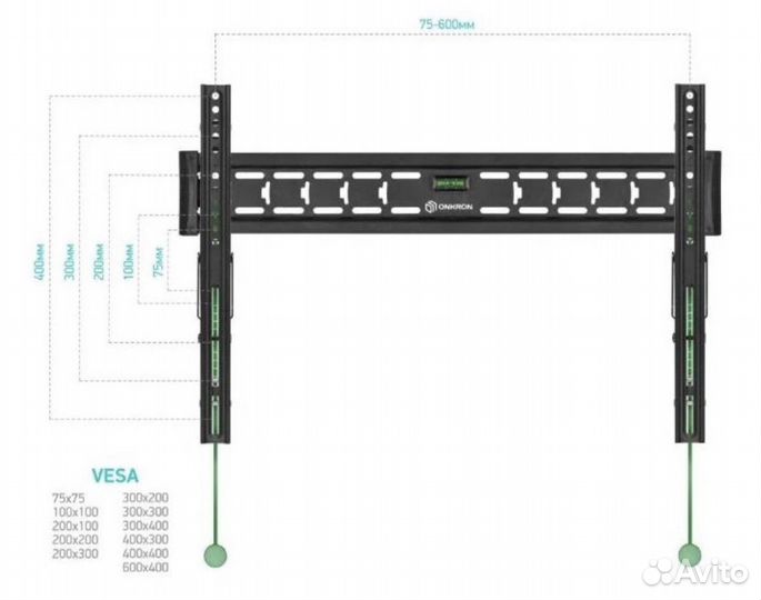 Наклонный кронштейн для тв Onkron tm6/ 40-65