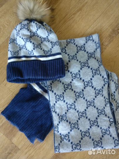 Комплект шапка и шарф для девочки
