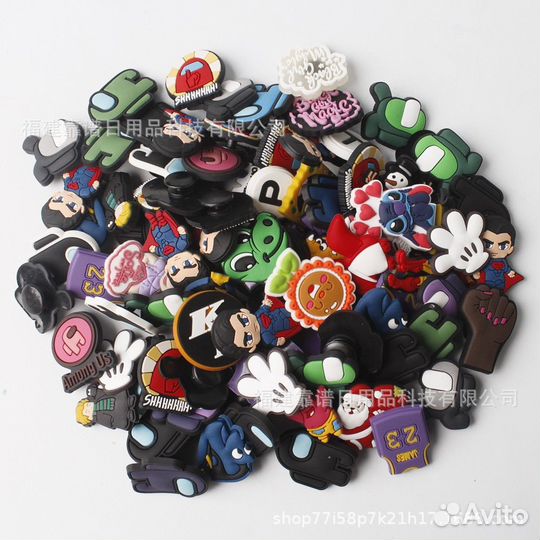 Jibbitz джиббитсы в ассортименте 100 шт