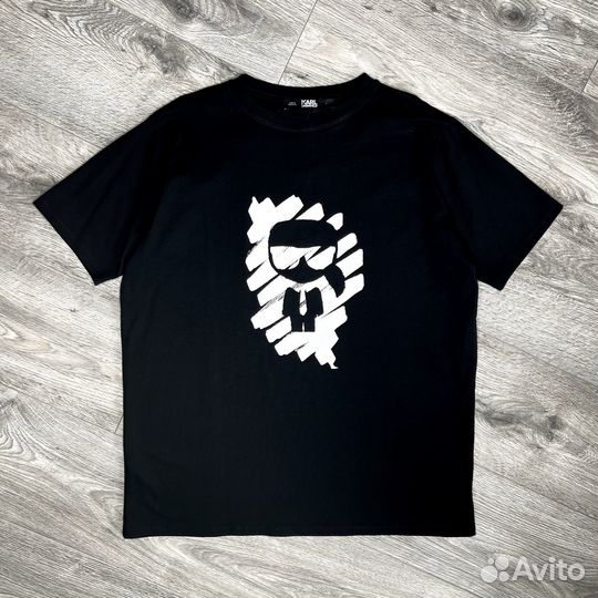 Новая Karl Lagerfeld футболка р.L черная оригинал
