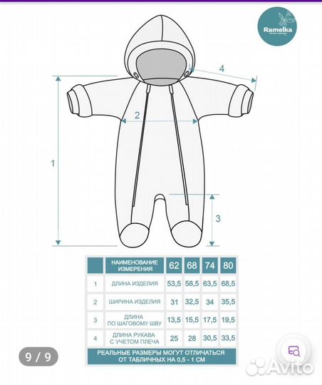 Комбинезон демисезон 62 Ramelka