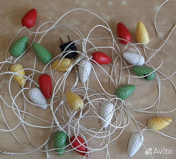 Елочная гирлянда СССР Лесная сказка Шишки