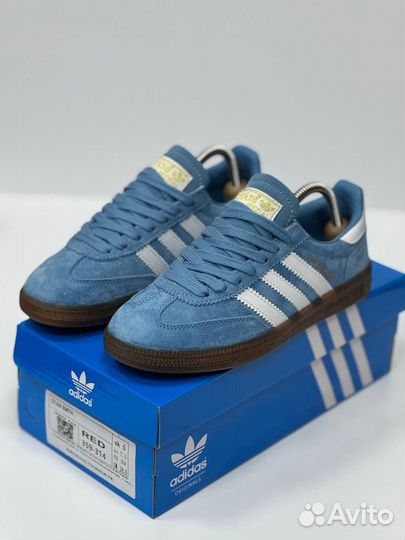 Кроссовки Adidas Spezial голубые 1