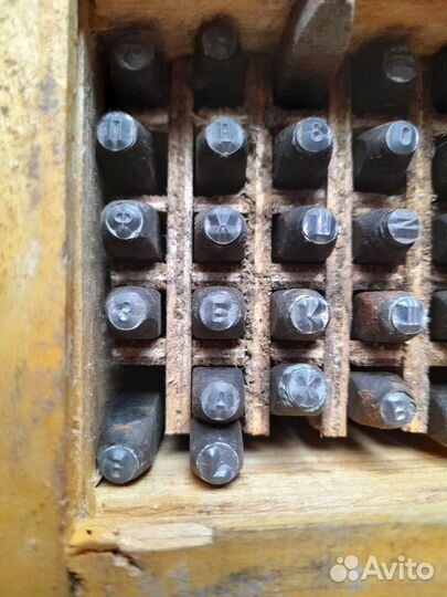 Клейма ударные буквы шрифт № 3 СССР