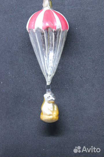 Каталожная елочная игрушка Мишка на парашюте