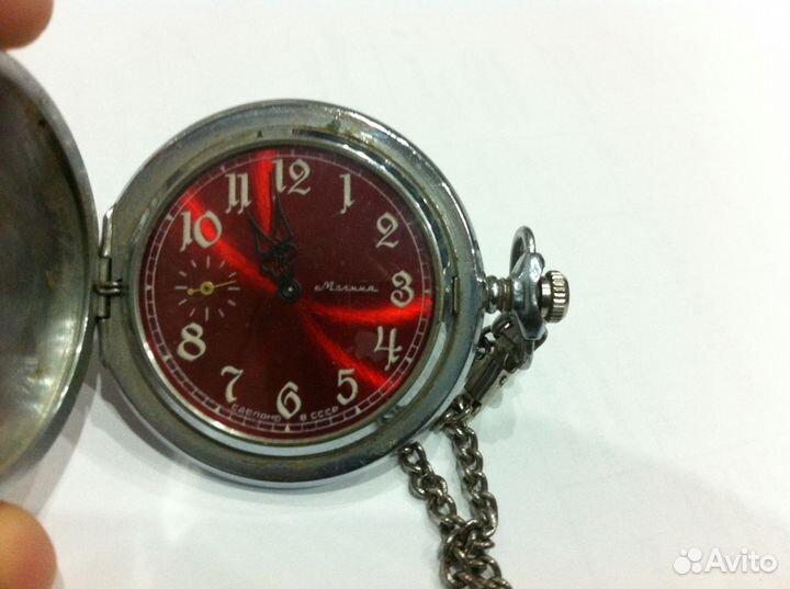 Часы карманные молния СССР Глухарь