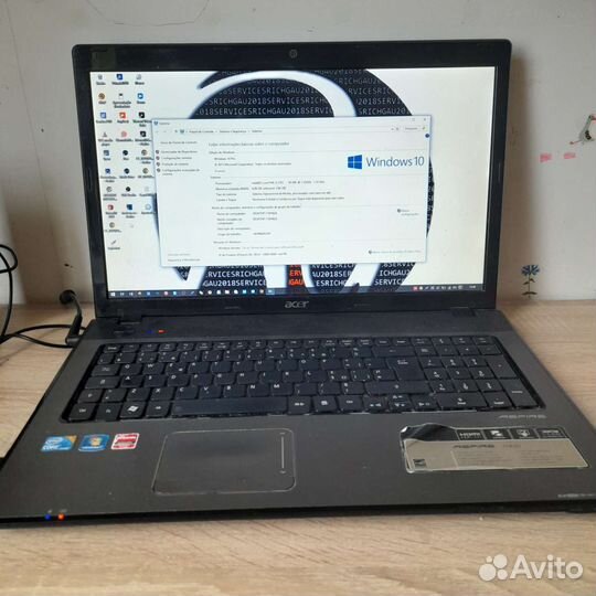 Acer aspire 7741g intel i3 RAM 6GB