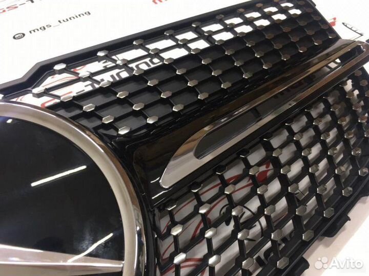 Решетка на Mercedes GLK 12-15г. Diamond Дистроник