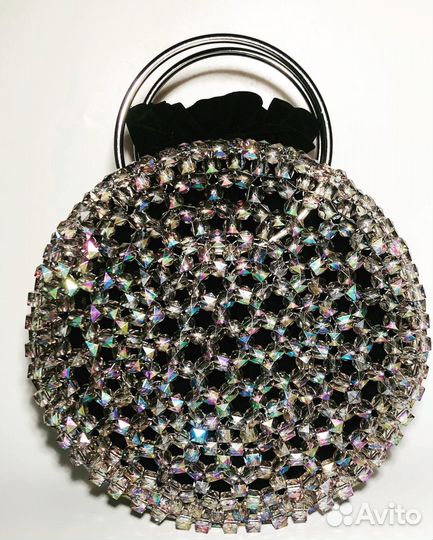 Круглая сумка из бусин