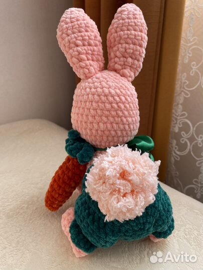Плюшевый зайка ручной работы