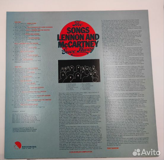 The Songs Lennon And McCartney Gave Away LP 1979 г