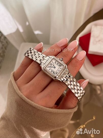 Часы cartier panthere mini 22 сталь сапфир