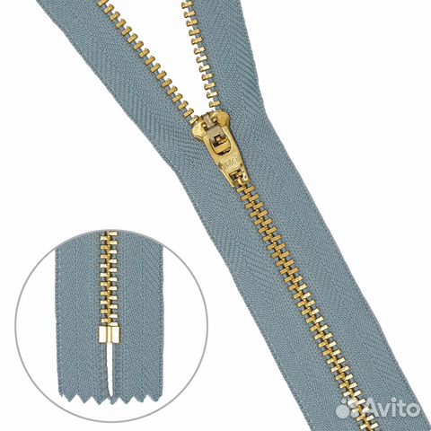 39127/18-3 Молния джинсовая 18см, светло-серый гр, 10 шт