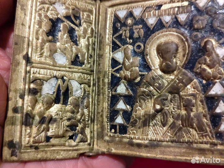 Складень позолота