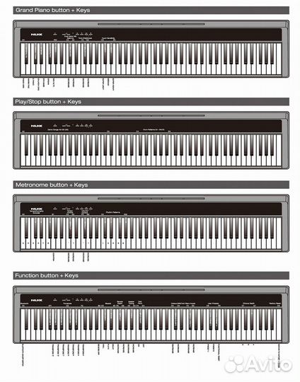 Цифровое пианино, белое Nux NPK-10-WH