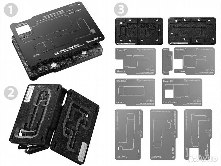 Qianli MiJing BGA трафарет реболлинг iPhone X - 14