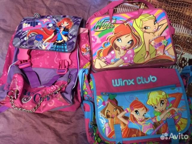 Рюкзак Winx всё Винкс, школьная сумка, папка