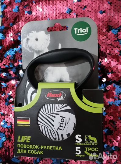 Поводок рулетка для собак Flexi Life S 5м до 12кг