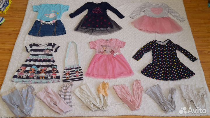 Пакетом Одежда Детская Для Девочки,189 Вещей,3-4г