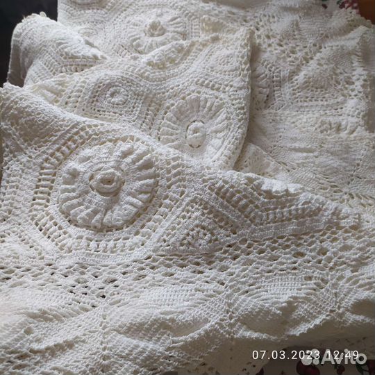 Плед покрывало 240#200 хлопок. Винтаж