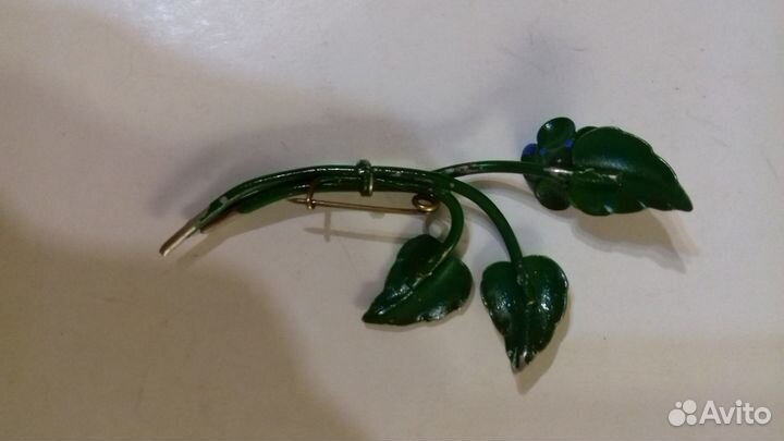 Брошь металл, эмаль. винтаж. США