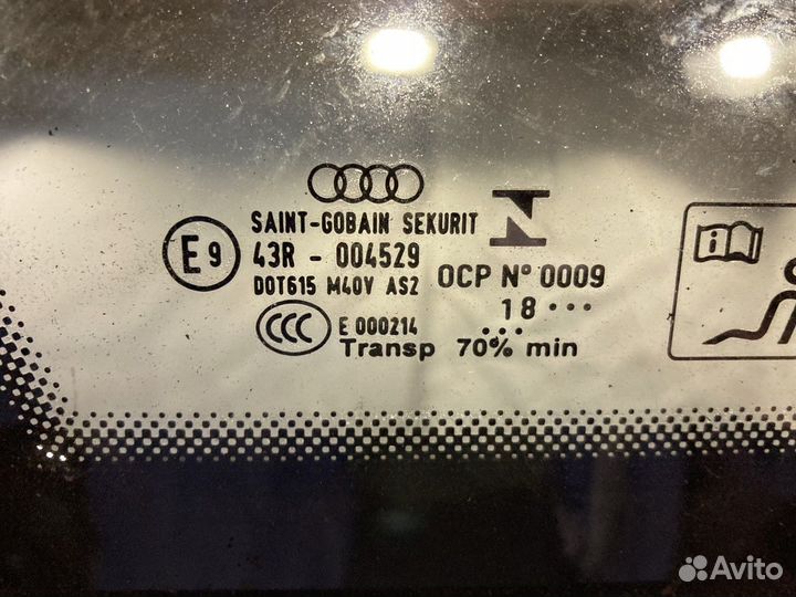 Глухое стекло (заднее, левое) (Audi Q5 FY)