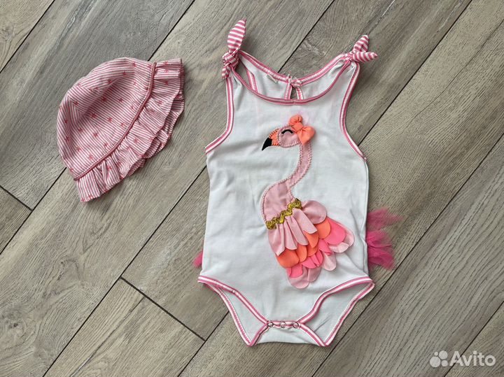 Купальник + панама на девочку 1-2года