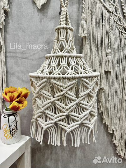 Абажур макраме люстра ручная работа