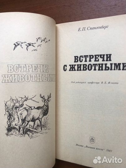 Встречи с животными. Е. Спангенберг. 1987г
