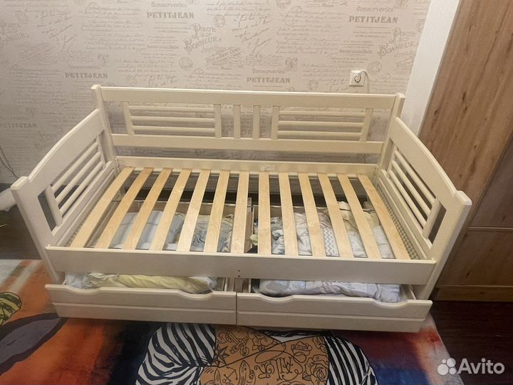 Детская кровать из массива бука 166x85