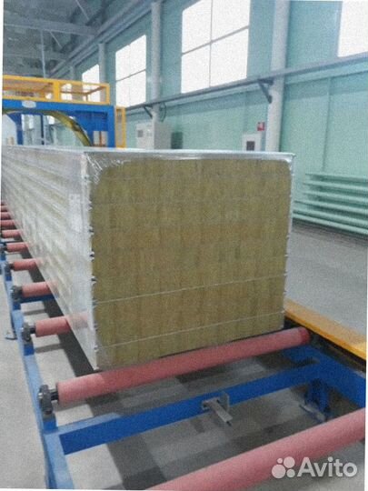 Сэндвич панели стеновые минерал. вата от 200 м2