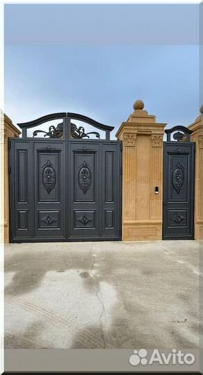 Кованые ворота и калитка