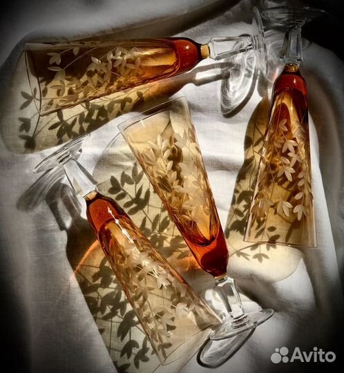 Фужеры Весна Гусь Хрустальный СССР