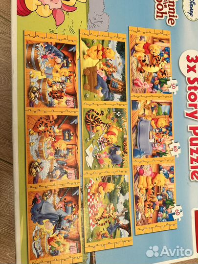 Большой набор из 9 пазлов Винни Пух