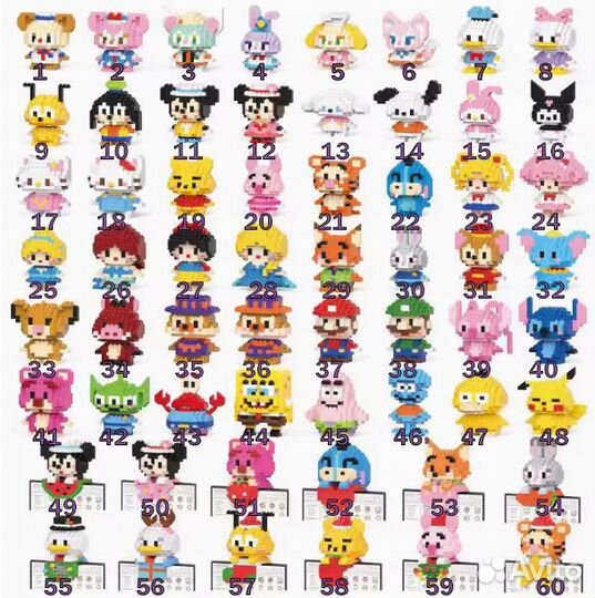 Лего фигурки персонажей мультиков