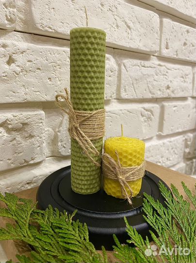 Набор: Свечи из вощины 3 штуки