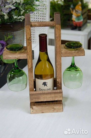 Декоративная подставка для вина. Из ольхи