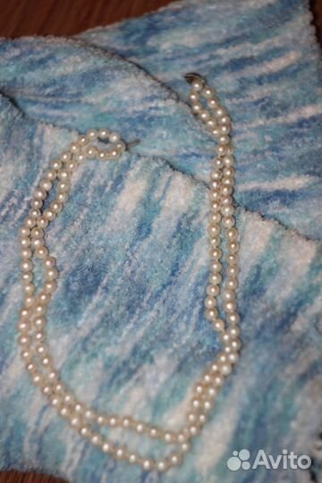 Жемчужное ожерелье в серебре. 925 проба
