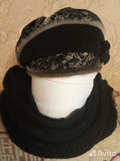 Берет замшевый