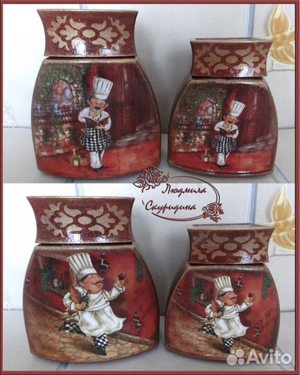 Декоративные кухонные банки