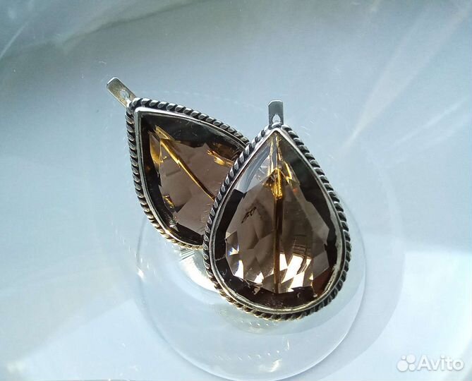 Серьги серебро, лабрадор, янтарь,раухтопаз, коралл