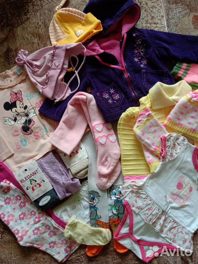 Вещи пакетом на девочку 80-86-92